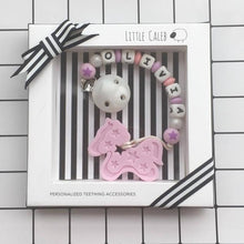 Load image into Gallery viewer, Little Caleb - Personalised Pony Teether - Pink
