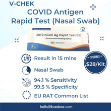 Load image into Gallery viewer, V-CHEK COVID-19 Rapid Test (Nasal Swab) - One Test Pack