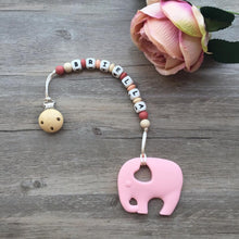 Load image into Gallery viewer, Little Caleb - Personalised Elephant Teether - Blush