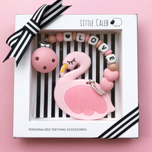 Load image into Gallery viewer, Little Caleb - Personalised Flamingo Teether