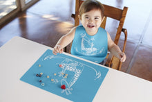 Load image into Gallery viewer, Modern Twist - Meal Mat - Giraffe Giggles - Blue